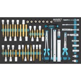 Hazet Schraubendreher-Steckschlüsseleinsatz-Satz 163-603/52, Größe 4/3+, Werkzeug-Set 52-teilig, metrische und zöllige Maße