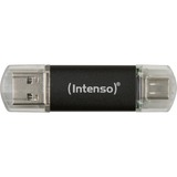 Intenso Twist Line 512 GB, USB-Stick anthrazit/transparent, USB-A 3.2 Gen 1, USB-C 3.2 Gen 1