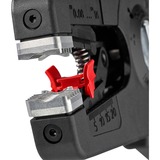 KNIPEX Automatische Abisolierzange PreciStrip16, Abisolier-Zange schwarz/rot, integrierter Drahtschneider