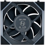 Lian Li UNI FAN SL120 LCD Wireless 3er-Pack inkl. Controller, Gehäuselüfter schwarz, 124.5 mm