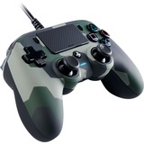 Nacon Wired Compact Controller, Gamepad tarnfarben/grün, PlayStation 4, PC