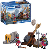 PLAYMOBIL 72117 Knights Steinkatapult Drachenritter, Konstruktionsspielzeug 