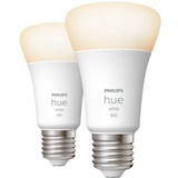 Philips HUE White E27, LED-Lampe Doppelpack, ersetzt 60 Watt