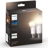 Philips Hue White E27, LED-Lampe Doppelpack, ersetzt 60 Watt