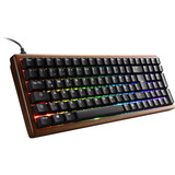 Sharkoon SKILLER SGK50 S2 Wood PBT, Gaming-Tastatur holz/schwarz, DE-Layout, Gateron G Pro 3.0 Yellow