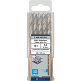 Bosch Professional PRO Stainless Steel HSS-Co Spiralbohrer, Ø 7,5mm 10 Stück, Arbeitslänge 69mm