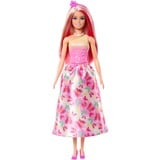Mattel Barbie Royal-Puppe mit Haaren in Pink und Blond pink, Rock mit Schmetterlingsmuster und Zubehör