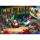 Schmidt Spiele Thomas Kinkade Studios: Disney - Lilo and Stitch Aloha Christmas, Puzzle 1000 Teile