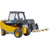 bruder 02512 JCB Teletruk mit Palette, Modellfahrzeug gelb/schwarz