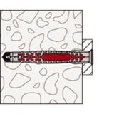 fischer Langschaftdübel DuoXpand 10x80 T hellgrau/rot, 50 Stück