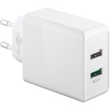 goobay Dual-USB Schnellladegerät QC3.0 28W weiß