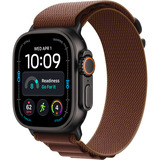 Apple Watch Ultra 4, Smartwatch Titan schwarz, 49 mm, Alpine Loop Burgunder S, Cellular