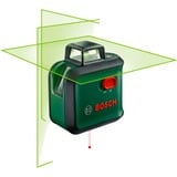 Bosch Heimwerken & Garten Kreuzlinienlaser AdvancedLevel 360 grün/schwarz, grüne Laserlinien, Reichweite Ø 24 Meter
