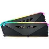 Corsair DIMM 32 GB DDR4-3600 (2x 16 GB) Dual-Kit, Arbeitsspeicher schwarz, CMN32GX4M2Z3600C18, Vengeance RGB RT, INTEL XMP