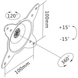 Digitus Universelle Wandhalterung mit Schwenkfunktion schwarz