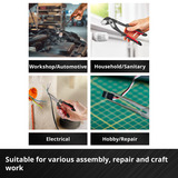 EINHELL Werkzeug-Pad Zangen, in E-Case-Einleger, Zangen-Set 9-teilig