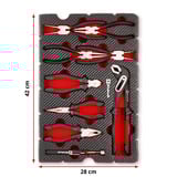 EINHELL Werkzeug-Pad Zangen, in E-Case-Einleger, Zangen-Set 9-teilig