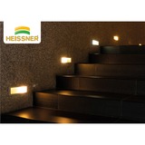 Heissner SMART LIGHTS Wand-Einbauleuchte 215 mm, LED-Leuchte silber, warmweiß
