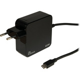 Inter-Tech Ladegerät Argus PD-2065, USB-C Charger schwarz, 1,80m Kabel, PD 3.0, 65 Watt