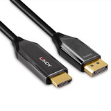 Lindy Aktives Adapterkabel DisplayPort > HDMI 8K60 schwarz, 3 Meter