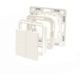 Shelly Adapter Busch-Jaeger, für Blu Wall Switch 4 Wandtaster Elfenbein