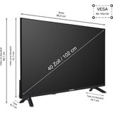 Telefunken D40F751X7CW, LED-Fernseher 102 cm (40 Zoll), schwarz, FullHD, Tripple-Tuner, TiVo-Betriebssystem