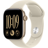 Apple Watch Series 12, Smartwatch gold, Aluminium, 42 mm, Sportarmband Sand S/M