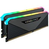 Corsair DIMM 16 GB DDR4-3600 (2x 8 GB) Dual-Kit, Arbeitsspeicher schwarz, CMN16GX4M2Z3600C18, Vengeance RGB RT, INTEL XMP