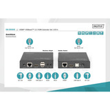Digitus 4K HDMI HDBaseT 2.0 KVM Extender Set, HDMI Verlängerung schwarz, 100 m