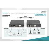 Digitus 4K HDMI HDBaseT 2.0 KVM Extender Set, HDMI Verlängerung schwarz, 100 m