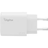 Digitus USB Charger 20W, 1x USB-C, 1x USB-A, Ladegerät weiß