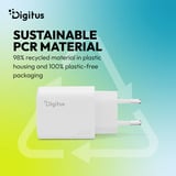 Digitus USB Charger 20W, 1x USB-C, 1x USB-A, Ladegerät weiß