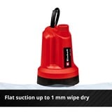 EINHELL Akku-Klarwasserpumpe GE-SP 18 LL Li - Solo, Tauch- / Druckpumpe rot/schwarz, ohne Akku und Ladegerät