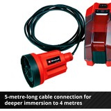 EINHELL Akku-Klarwasserpumpe GE-SP 18 LL Li - Solo, Tauch- / Druckpumpe rot/schwarz, ohne Akku und Ladegerät