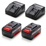 EINHELL Akku-Rasenmäher GE-CM 43 Li M Kit, 36Volt (2x18V) rot/schwarz, 2x Li-Ionen Akku 4,0Ah