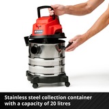 EINHELL Nass-/Trockensauger TC-VC 18/20 Li S-Solo rot/silber, ohne Akku und Ladegerät