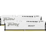 Kingston FURY DIMM 64 GB DDR5-5600 (2x 32 GB) Dual-Kit, Arbeitsspeicher weiß, KF556C36BWEK2-64, FURY Beast, INTEL XMP, AMD EXPO