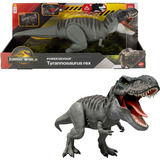 Mattel Jurassic World Rebirth Power Devour Tyrannosaurus Rex, Spielfigur mit Lichtern und Geräuschen