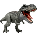 Mattel Jurassic World Rebirth Power Devour Tyrannosaurus Rex, Spielfigur mit Lichtern und Geräuschen