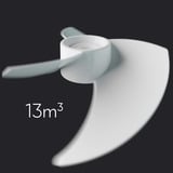  MeacoFan Sefte 8, Ventilator weiß, Tragbarer Tischventilator mit Akku