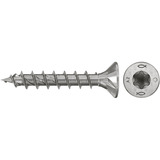 fischer Spanplattenschraube PowerFast II 4,0x25 Senkkopf TX 200 Stück, mit Vollgewinde, Edelstahl A2