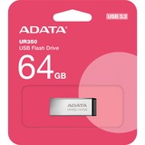 ADATA UR350 64 GB, USB-Stick nickel/schwarz, USB-A 3.2 Gen 1 (5 Gbit/s)