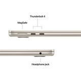Apple  MacBook Air 34,5 cm (13,6") 2025 CTO, Notebook champagner, 16 GB, 512 GB (512 GB SSD), Polarstern, M4, MacOS, Englisch International