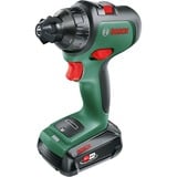 Bosch Heimwerken & Garten Akku-Bohrschrauber AdvancedDrill 18 grün/schwarz, 2x Li-Ionen Akku 2,5Ah, Koffer, POWER FOR ALL ALLIANCE