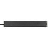 Brennenstuhl Premium-Web-Line V3 Internet-Steckdosenleiste 19" 4-fach, 2 Main + 2 Follow schwarz, 1,5HE, 3 Meter Kabel, Main-Follow Funktion, LAN-Anschluss