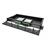 DeLOCK 19" LWL HD (High Density) Patchpanel 1 HE schwarz, für HD Kassetten oder LWL Adapter Panels