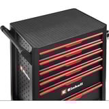 EINHELL Werkstattwagen leer, 6 Schubladen, Werkzeugwagen schwarz/rot, 4 flache, 2 hohe Schubladen