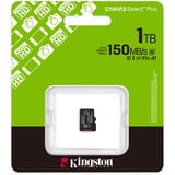 Kingston Canvas Select Plus 1 TB MicroSDXC, Speicherkarte schwarz, UHS-I U3, Class 10, V30