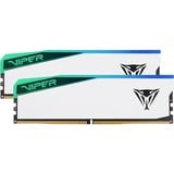 Patriot DIMM 48 GB DDR5-6000 (2x 24 GB) Dual-Kit, Arbeitsspeicher weiß, PVER548G60C42KW, Viper Elite 5 RGB, INTEL XMP, AMD EXPO