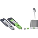 SMARTKEEPER ESSENTIAL Mini DisplayPort Lock (MD04) + Lock Key Mini (U04), Einsteckschloss Farbcode Grau, 4 Stück + 1 Schlüssel